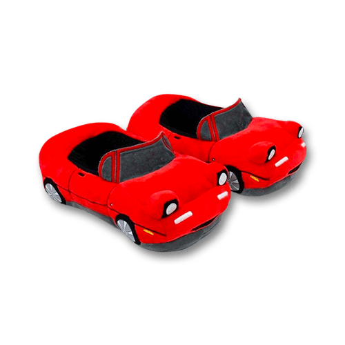 Autoplush Red Miata Slippers Plush Toy Car Soft Pillow