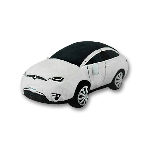 Autoplush White Model X Plushie Plush Toy Car Soft Pillow