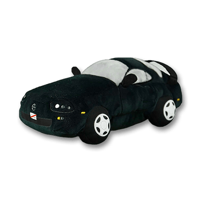 Autoplush Schwarzes Supra MK4 Plüschtier, Plüschauto, weiches Kissen